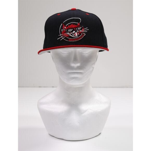 Charleston Alley Cats Vintage New Era Wool Minor Baseball Hat Fitted 7 1/2 - Picture 1 of 6